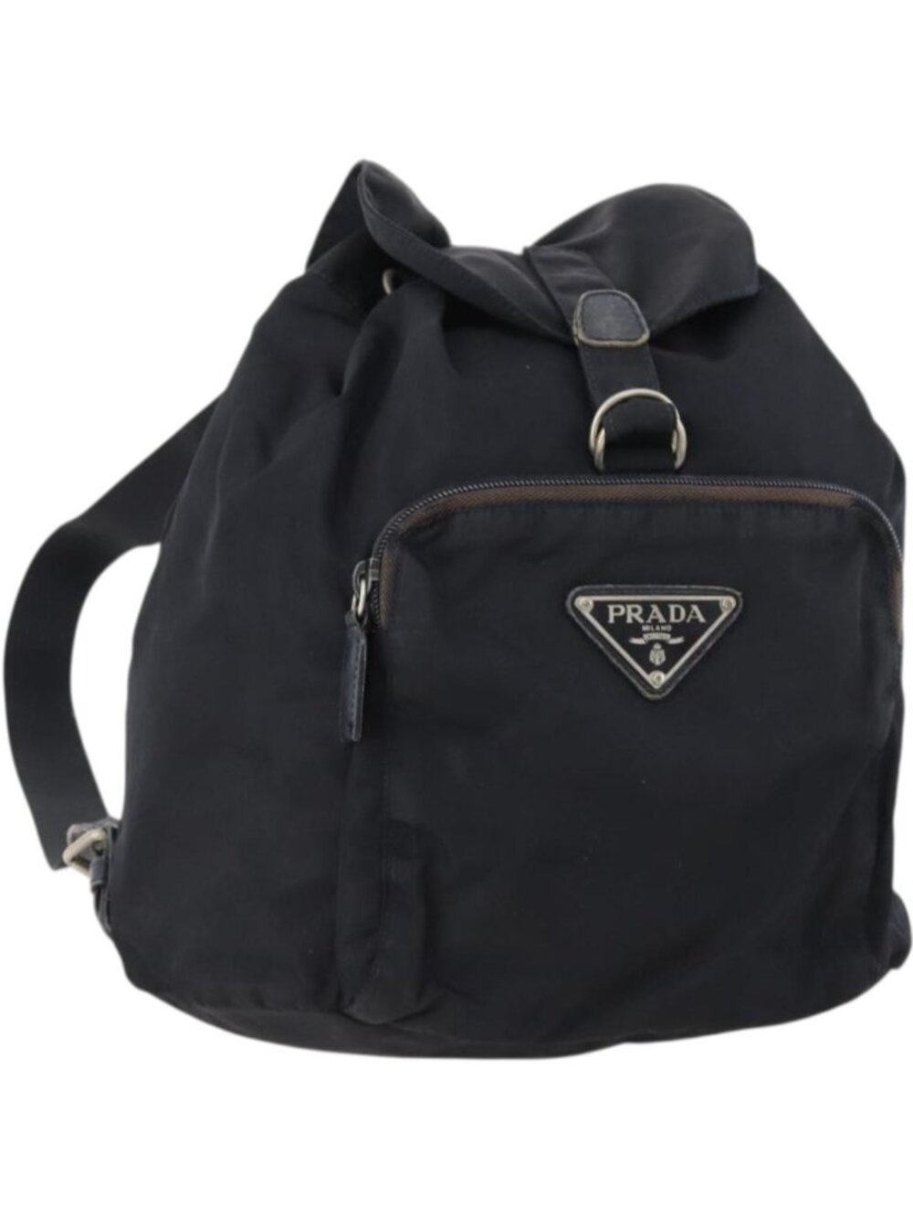 PRADA Backpack Nylon Navy Silver
